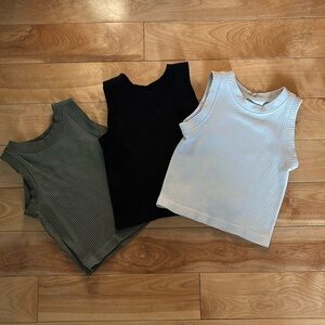 3 Pack Multi Colored Trendy Tank-Tops